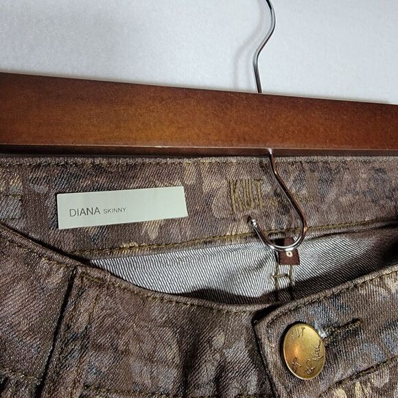 Kut from the Kloth Women's Pants Size 6 Mid Rise Ankle Cotton Blend Floral - Picture 3 of 11